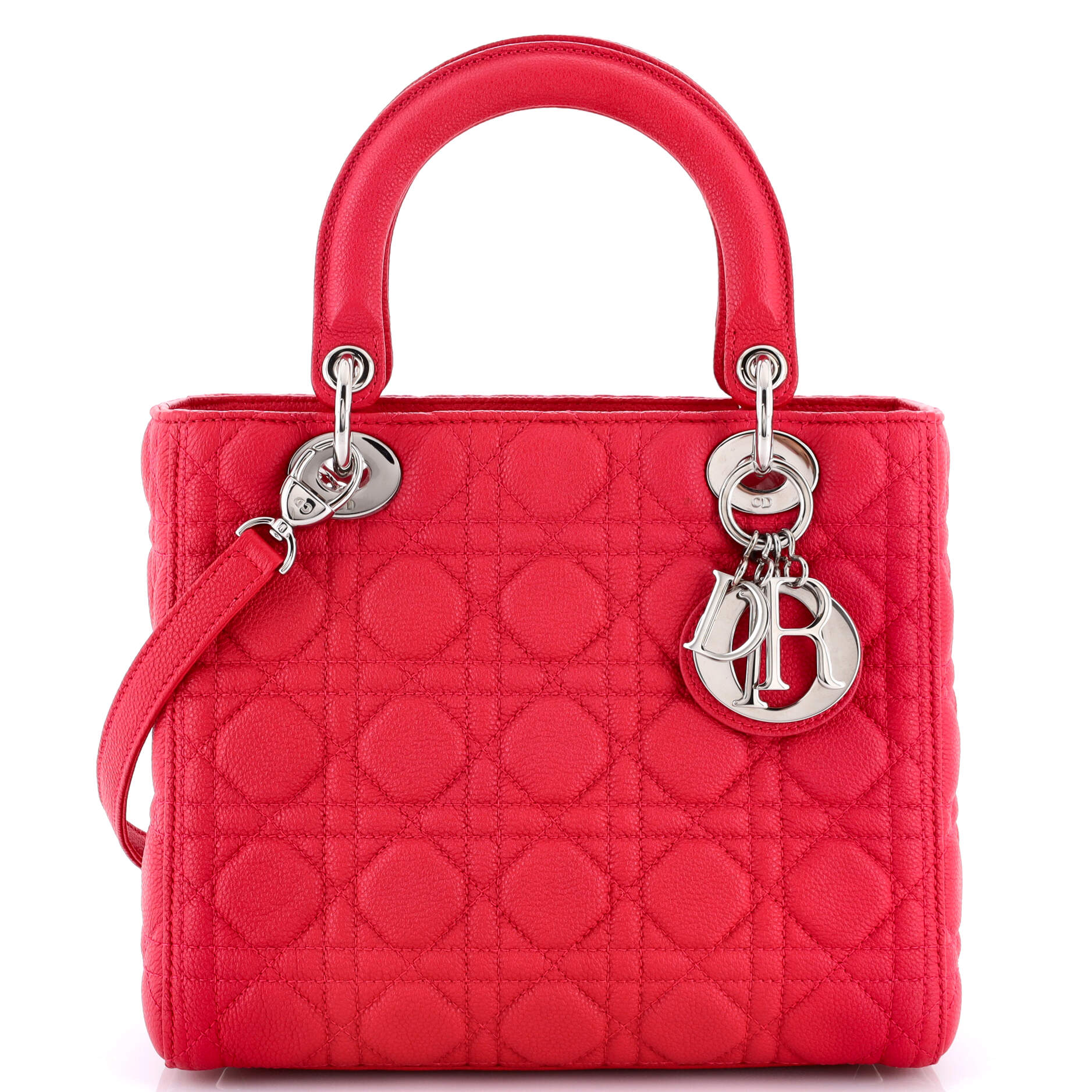 Lady Dior Bag Cannage Quilt Grained Calfskin Medium