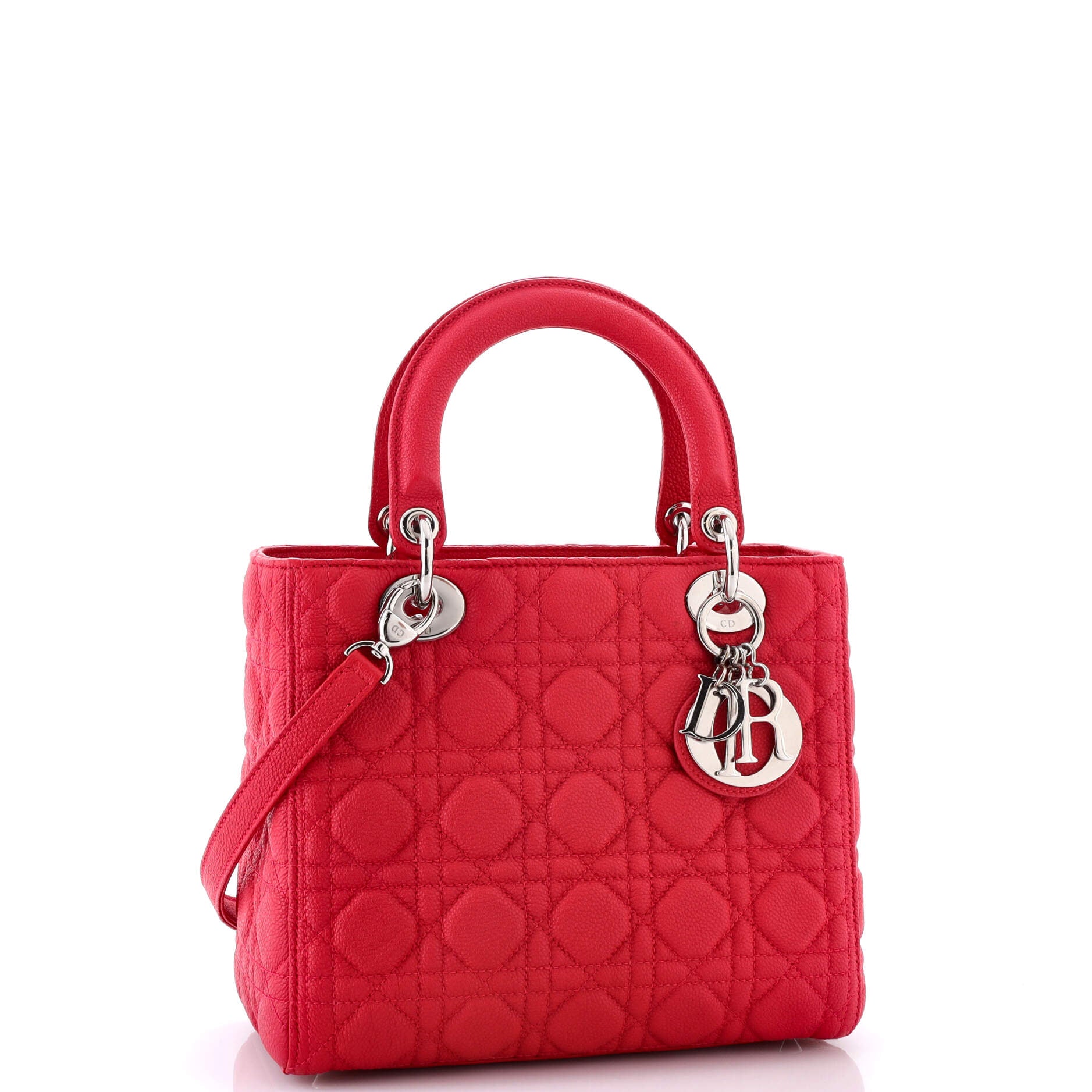 Lady Dior Bag Cannage Quilt Grained Calfskin Medium