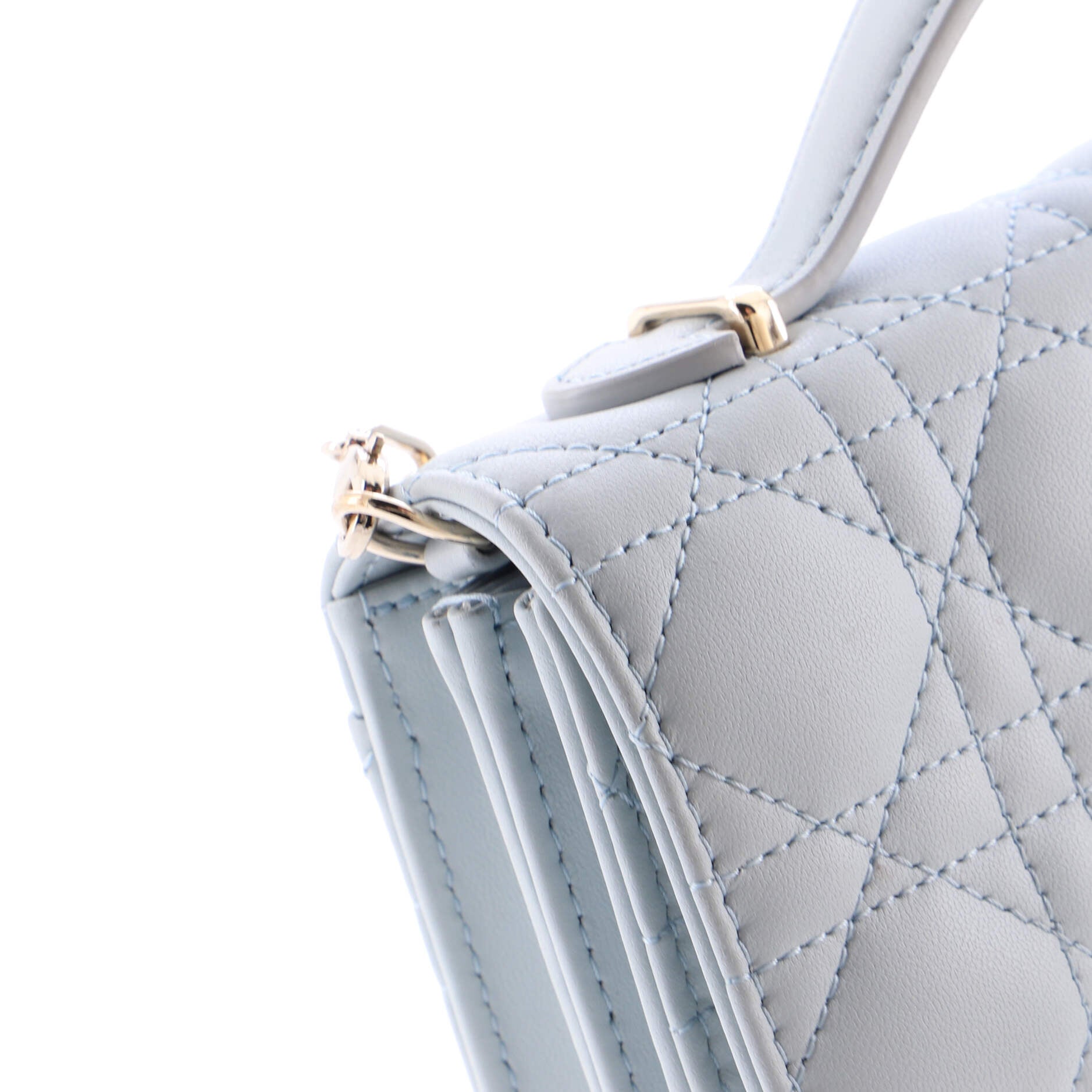 My Dior Top Handle Flap Bag Cannage Quilt Lambskin Mini