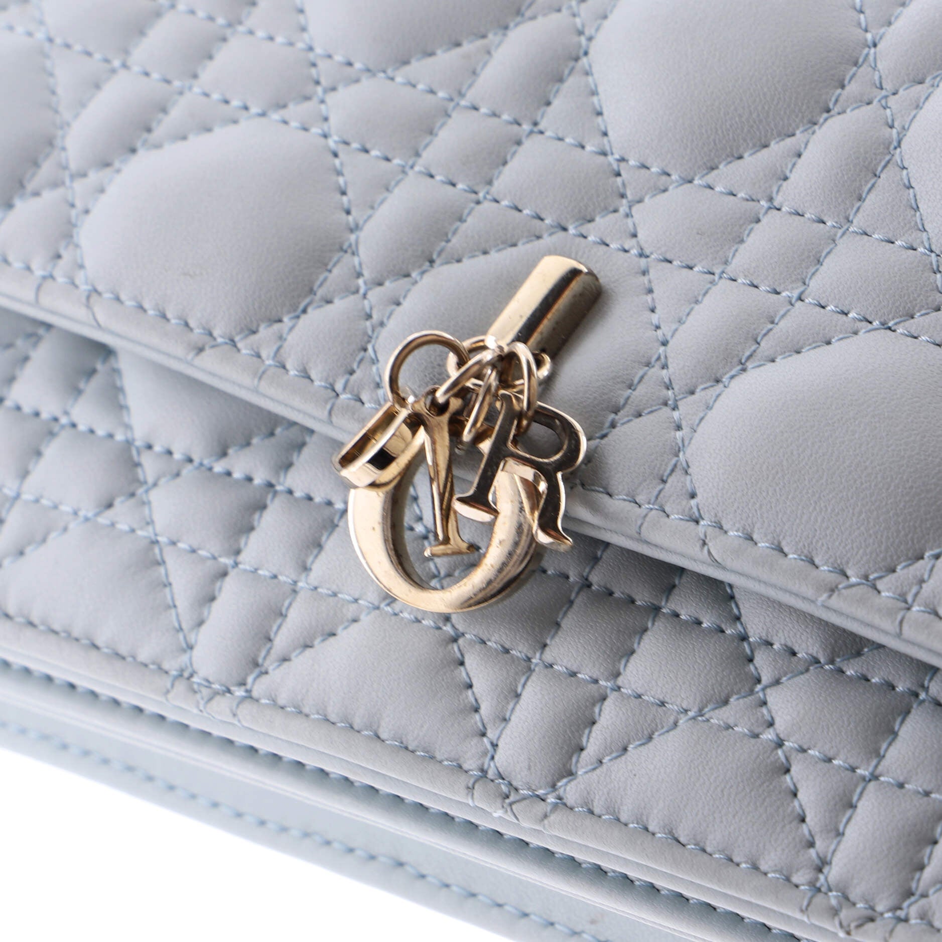 My Dior Top Handle Flap Bag Cannage Quilt Lambskin Mini