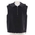 Women's Logo Zip Hooded Vest Wool Blend