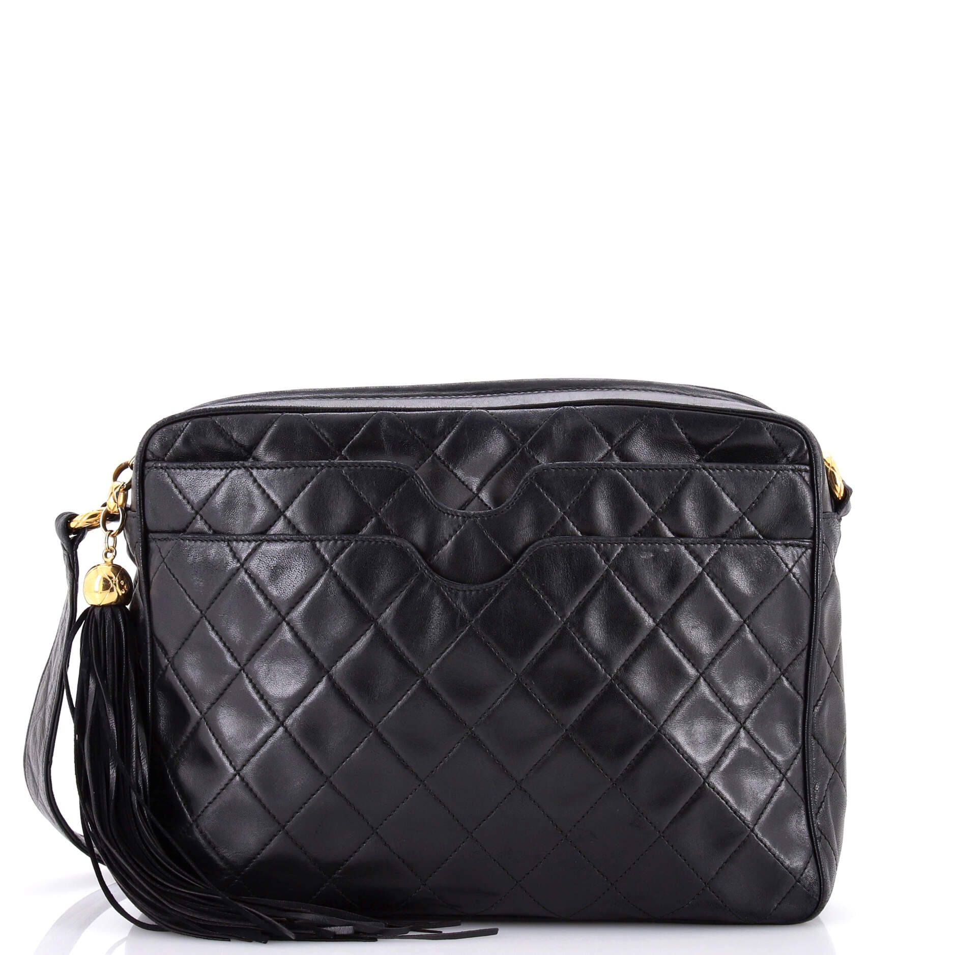 Vintage Front Pocket Camera Bag Quilted Lambskin Medium