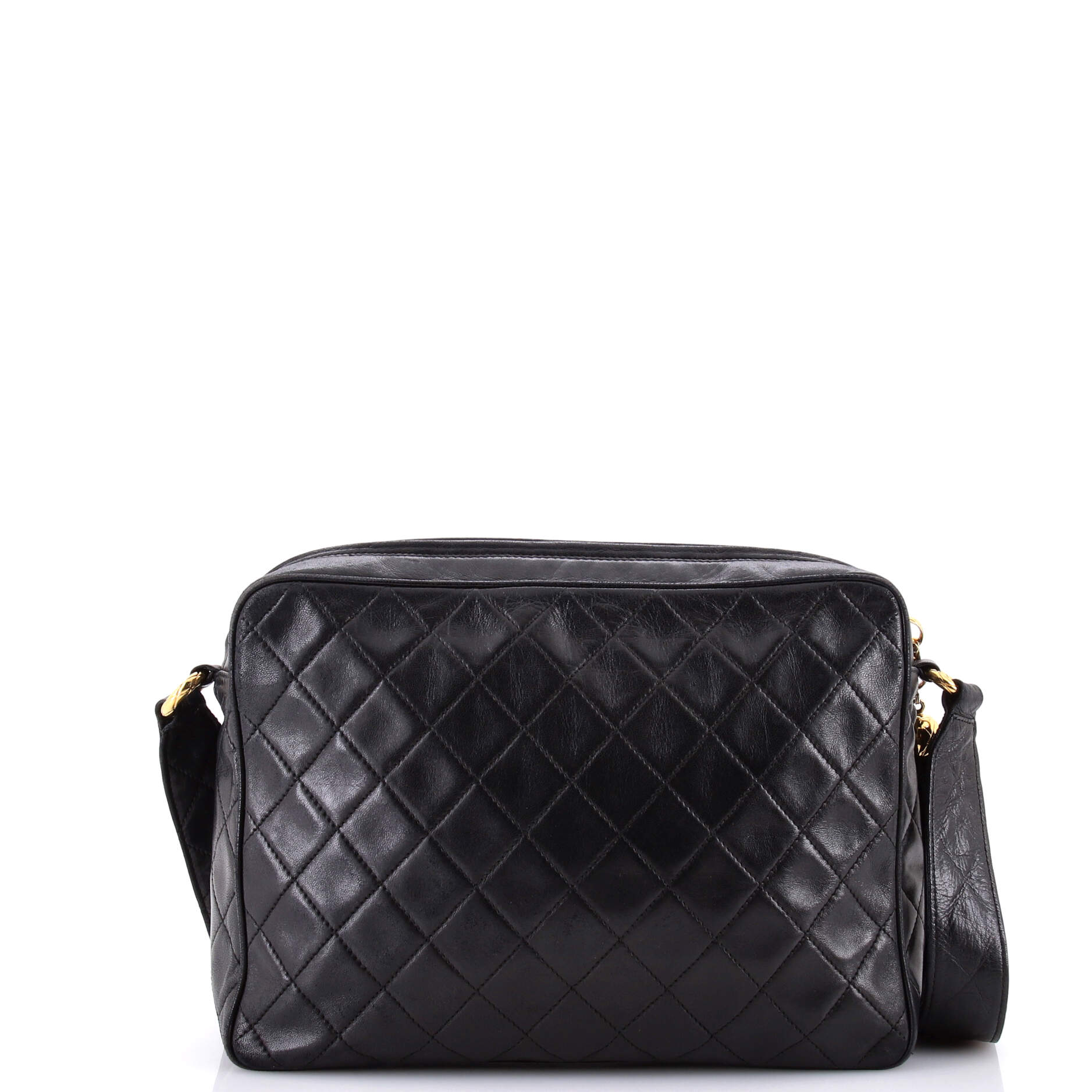 Vintage Front Pocket Camera Bag Quilted Lambskin Medium