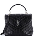 LouLou Top Handle Bag Matelasse Chevron Leather Medium