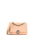 Serpenti Cabochon Shoulder Bag Diagonal Quilted Leather Small