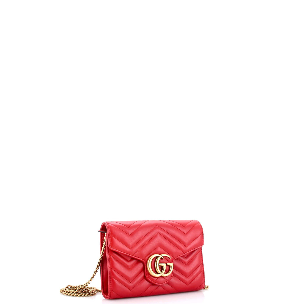 GG Marmont Chain Wallet Matelasse Leather Mini