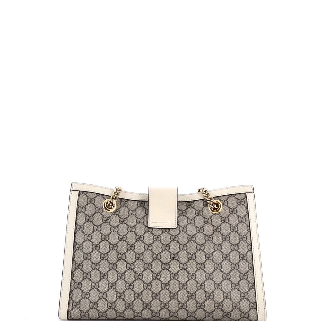 Padlock Chain Tote GG Coated Canvas with Leather Medium