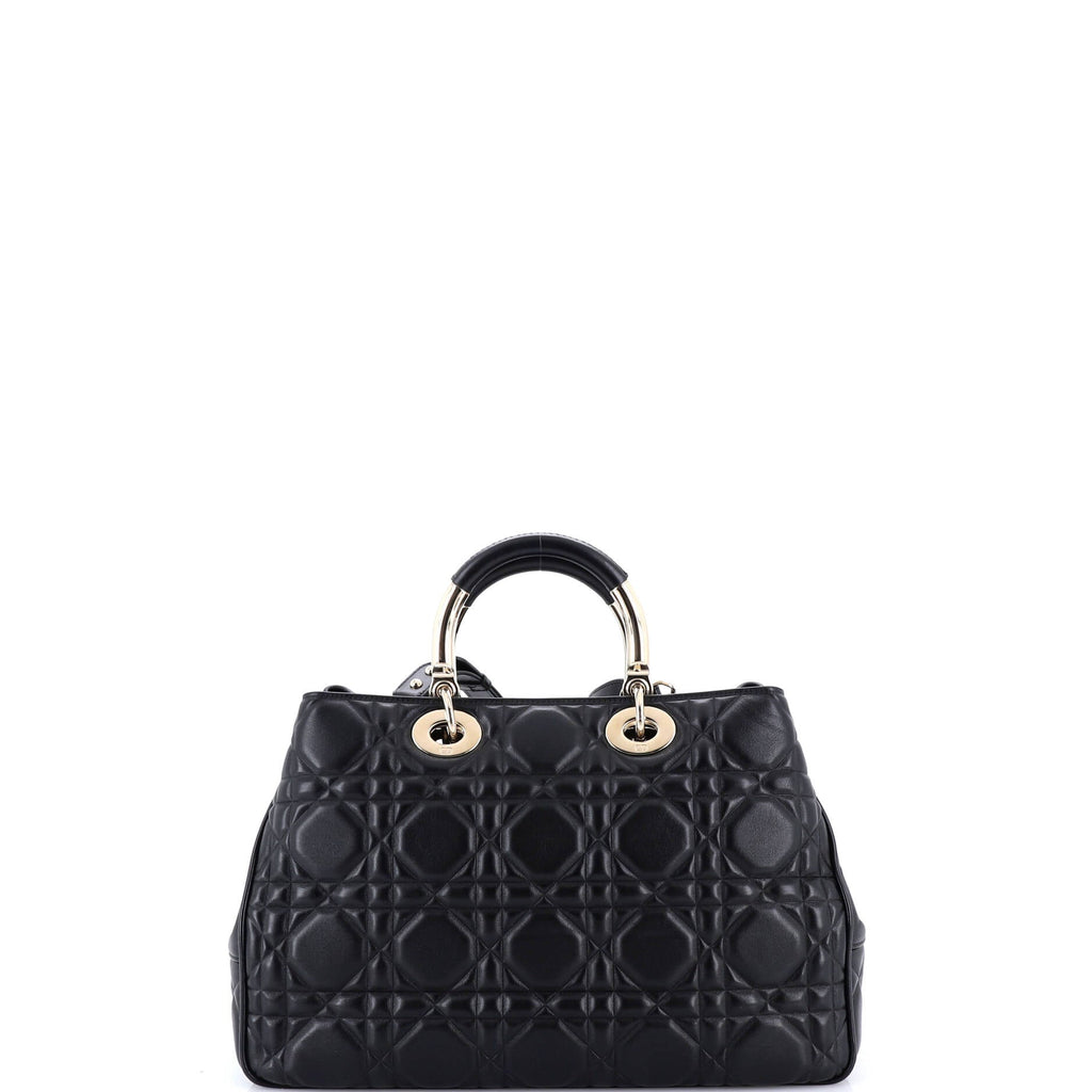Lady 95.22 Bag Cannage Embossed Leather Large