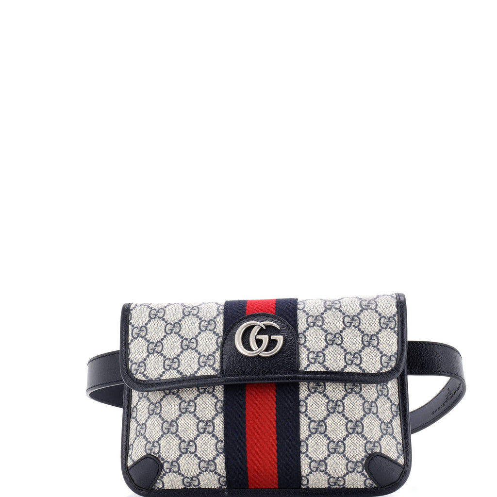Ophidia Flap Belt Bag GG Coated Canvas with Leather