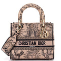 Lady D-Lite Bag Embroidered Canvas Medium