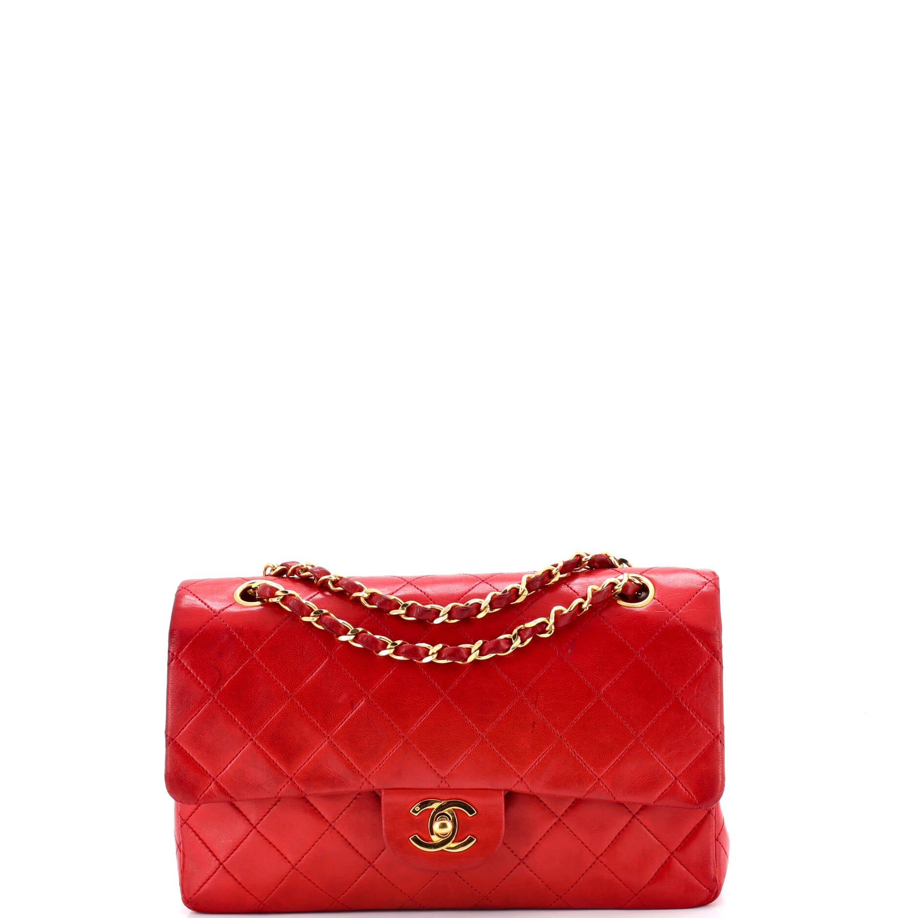 Vintage Classic Double Flap Bag Quilted Lambskin Medium