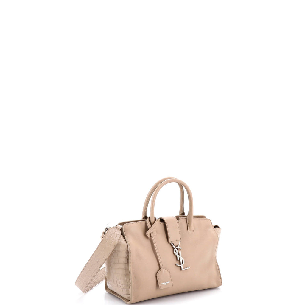 Monogram Cabas Downtown Leather with Crocodile Embossed Leather Baby