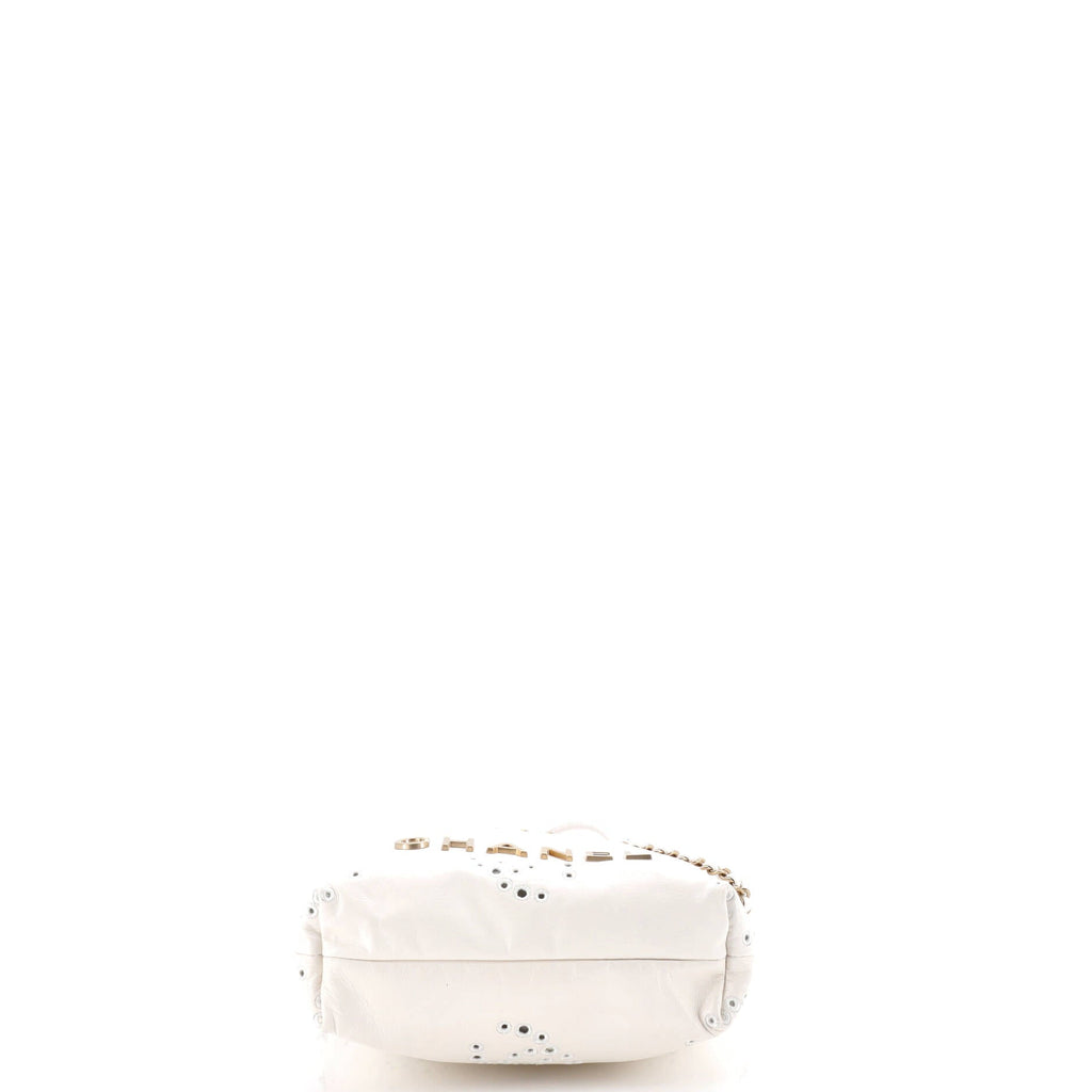 22 Chain Hobo CC Eyelet Embroidered Calfskin Mini