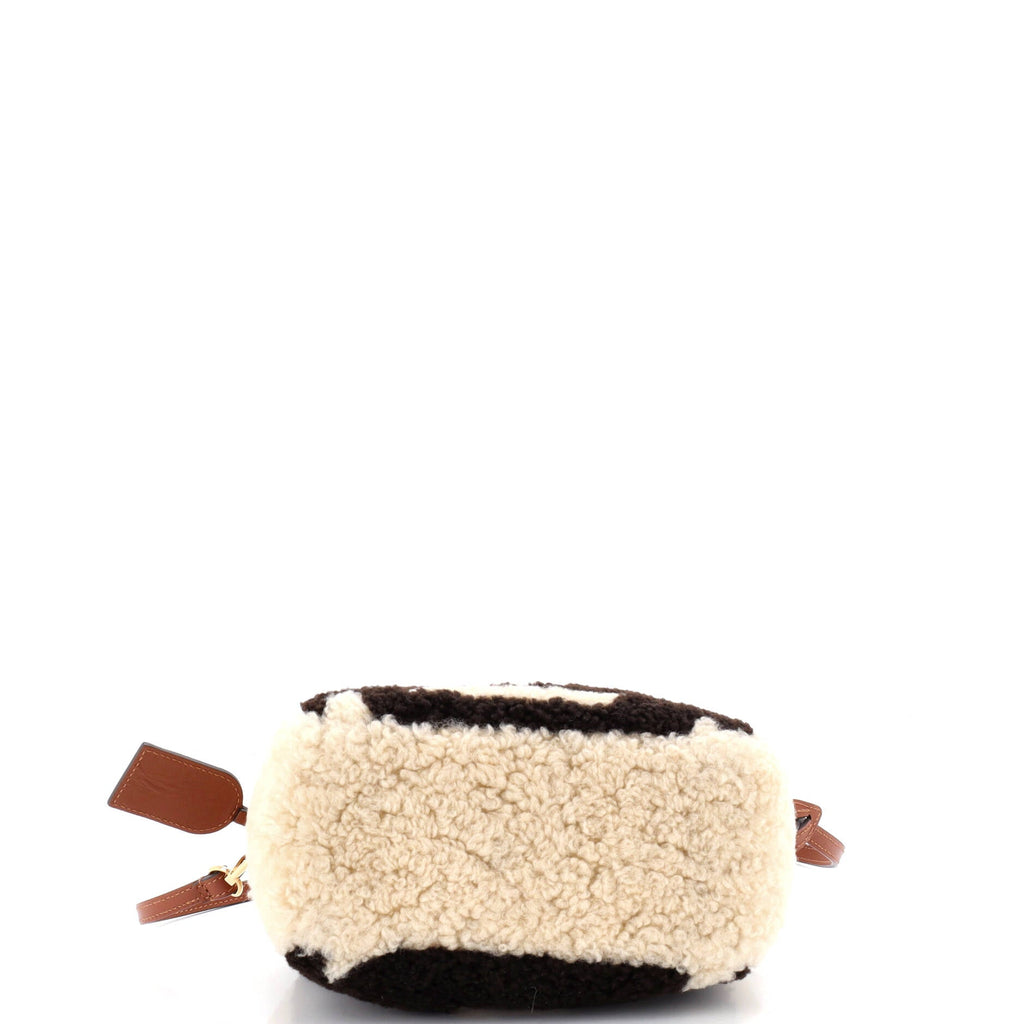 Beach Pouch Monogram Giant Teddy Fleece
