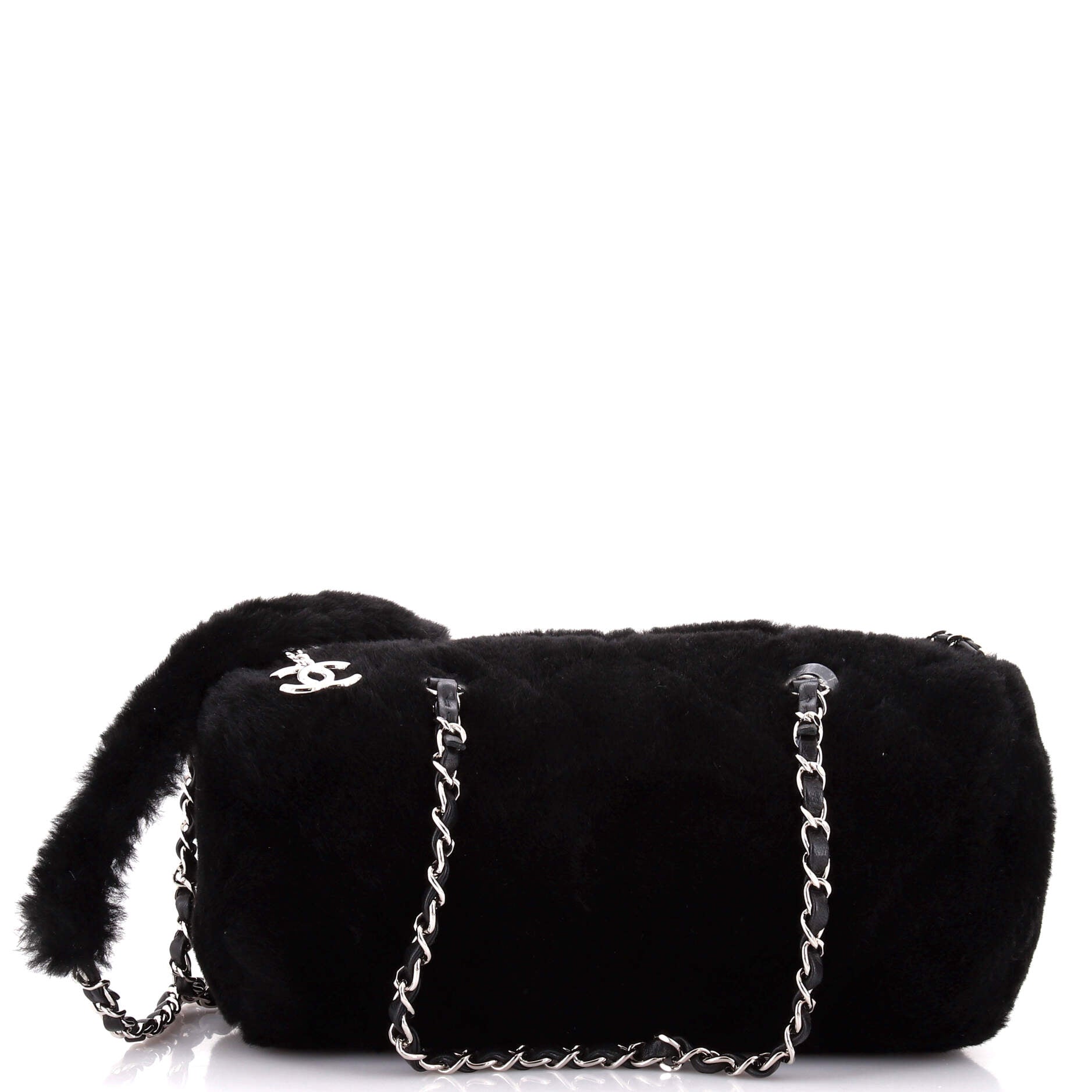 Barrel Bag Quilted Fur Small