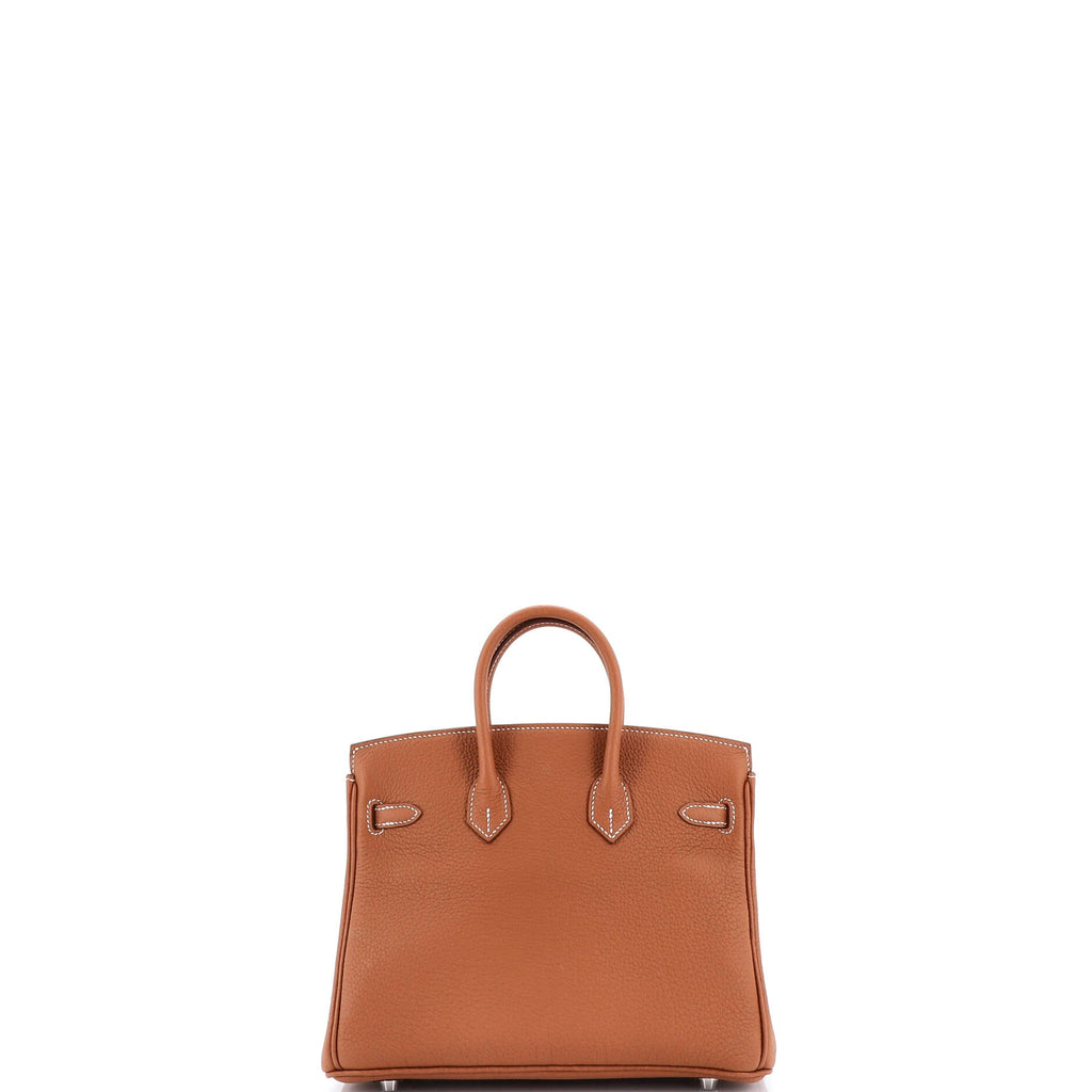 Birkin Handbag Gold Togo with Brushed Palladium Hardware 25