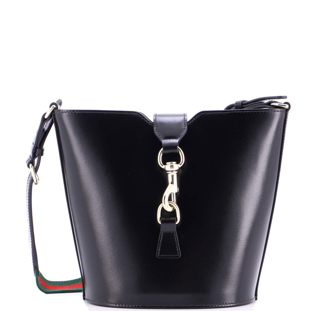 Jackie Web Bucket Bag Leather