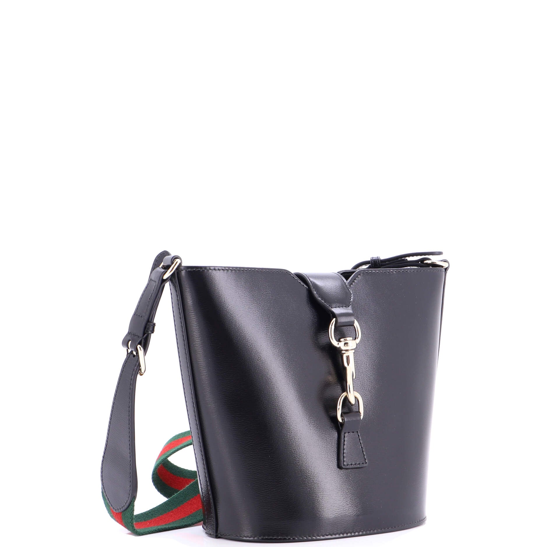 Jackie Web Bucket Bag Leather
