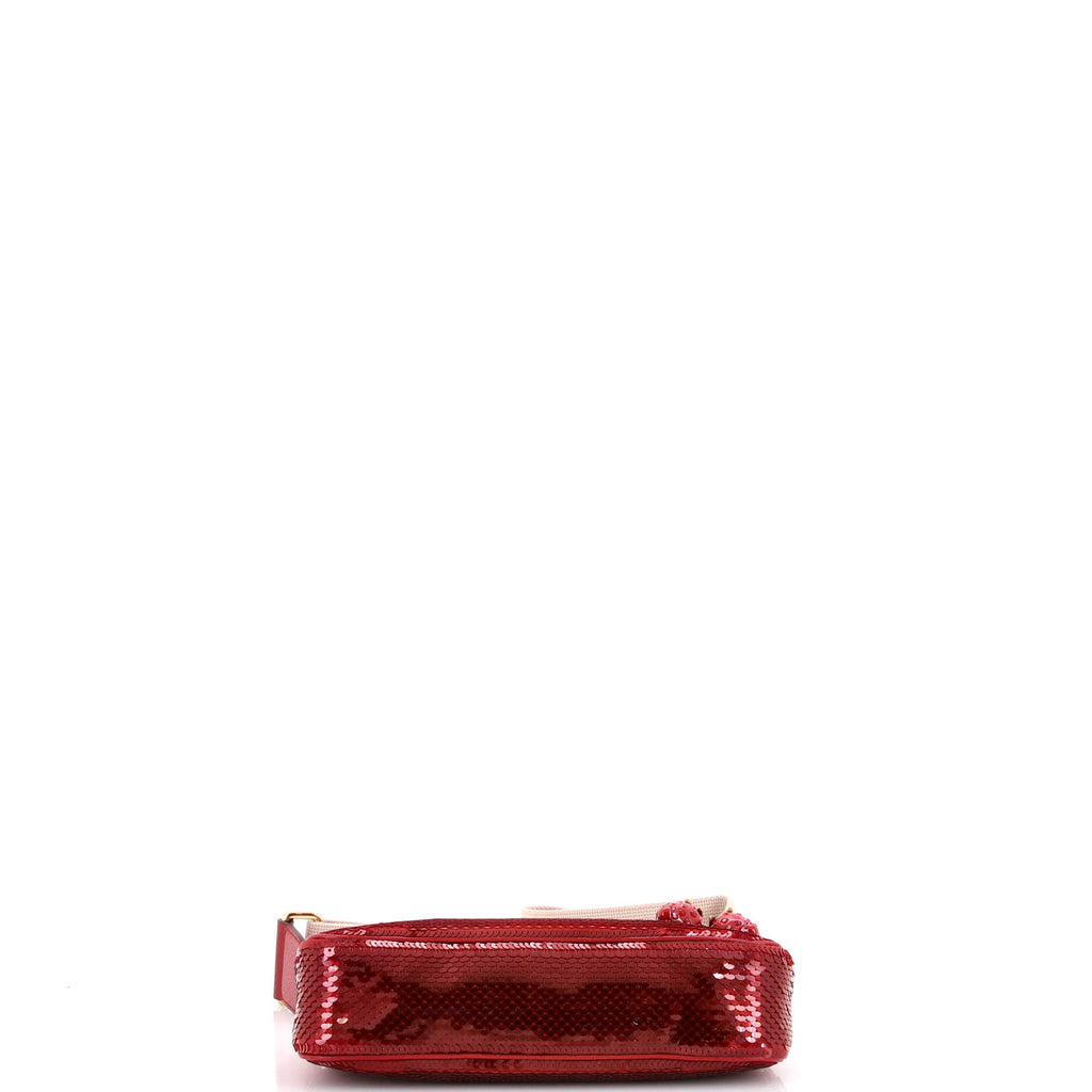 Strawberry Ophidia Shoulder Bag Sequins Small