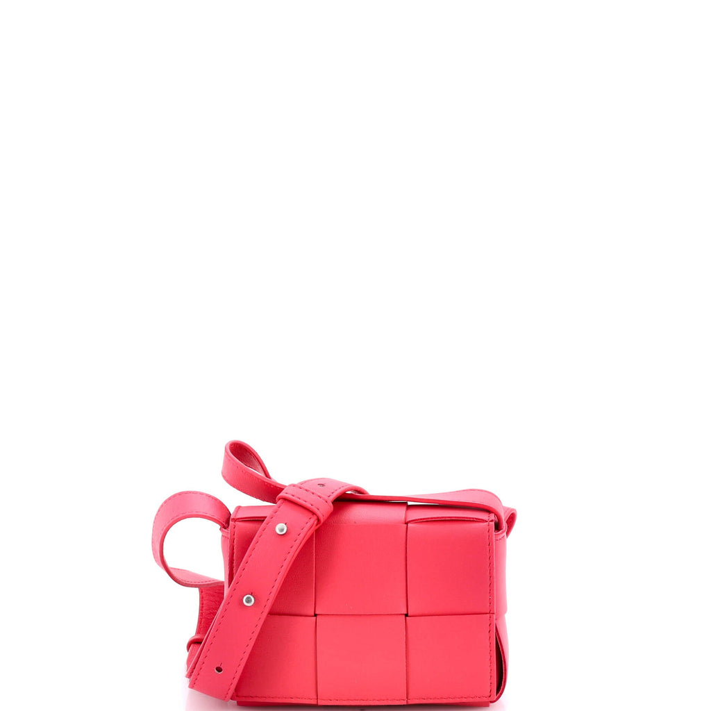Cassette Crossbody Bag Maxi Intrecciato Leather Candy