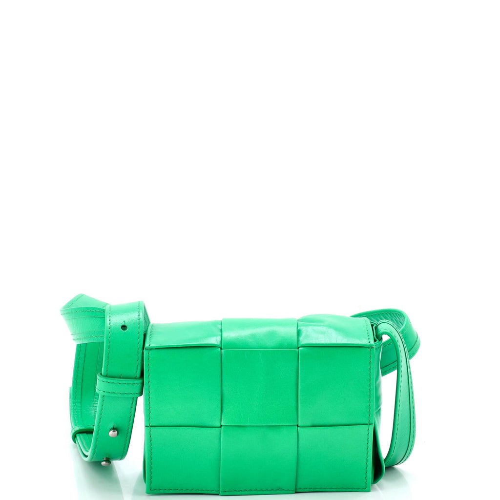 Cassette Crossbody Bag Maxi Intrecciato Leather Candy