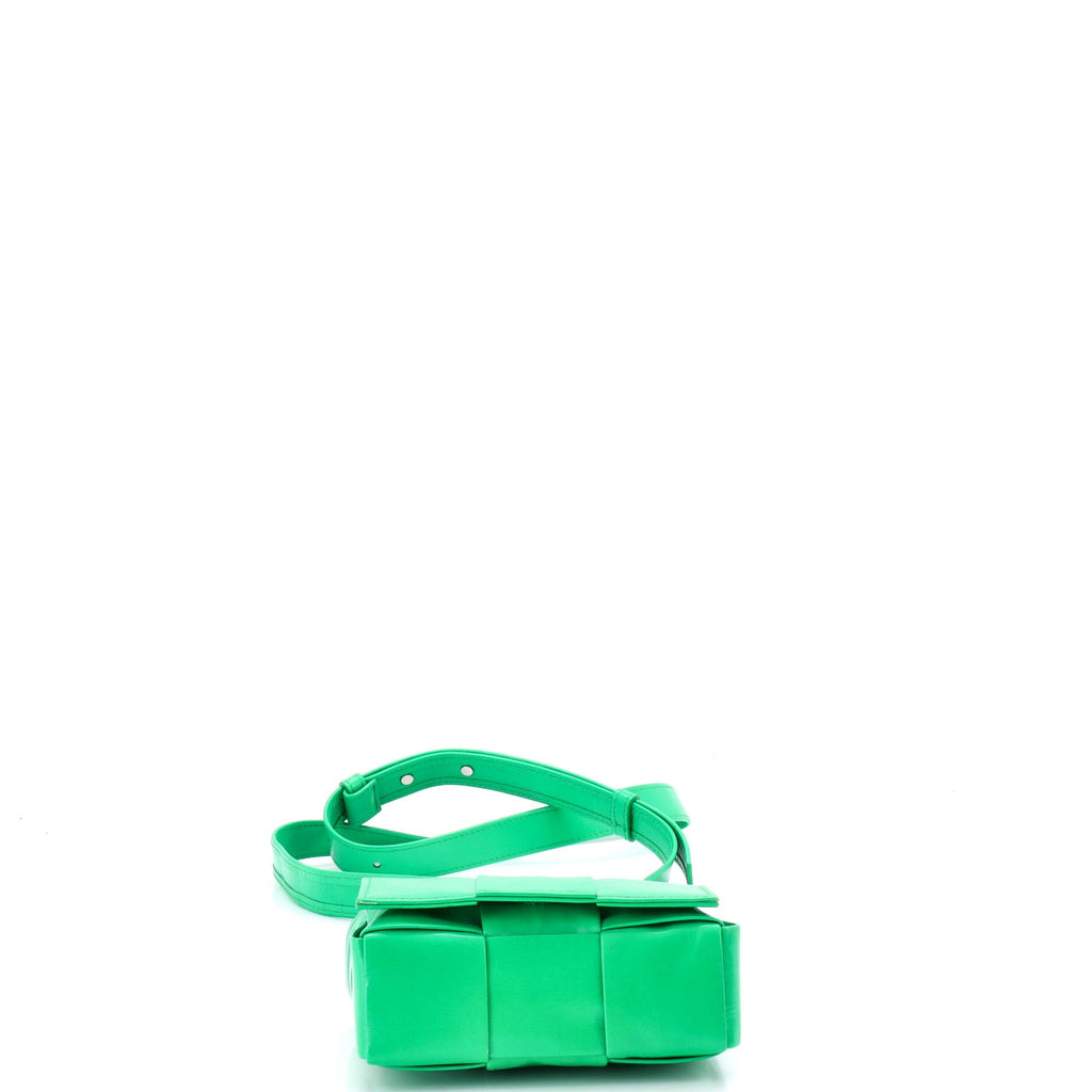 Cassette Crossbody Bag Maxi Intrecciato Leather Candy