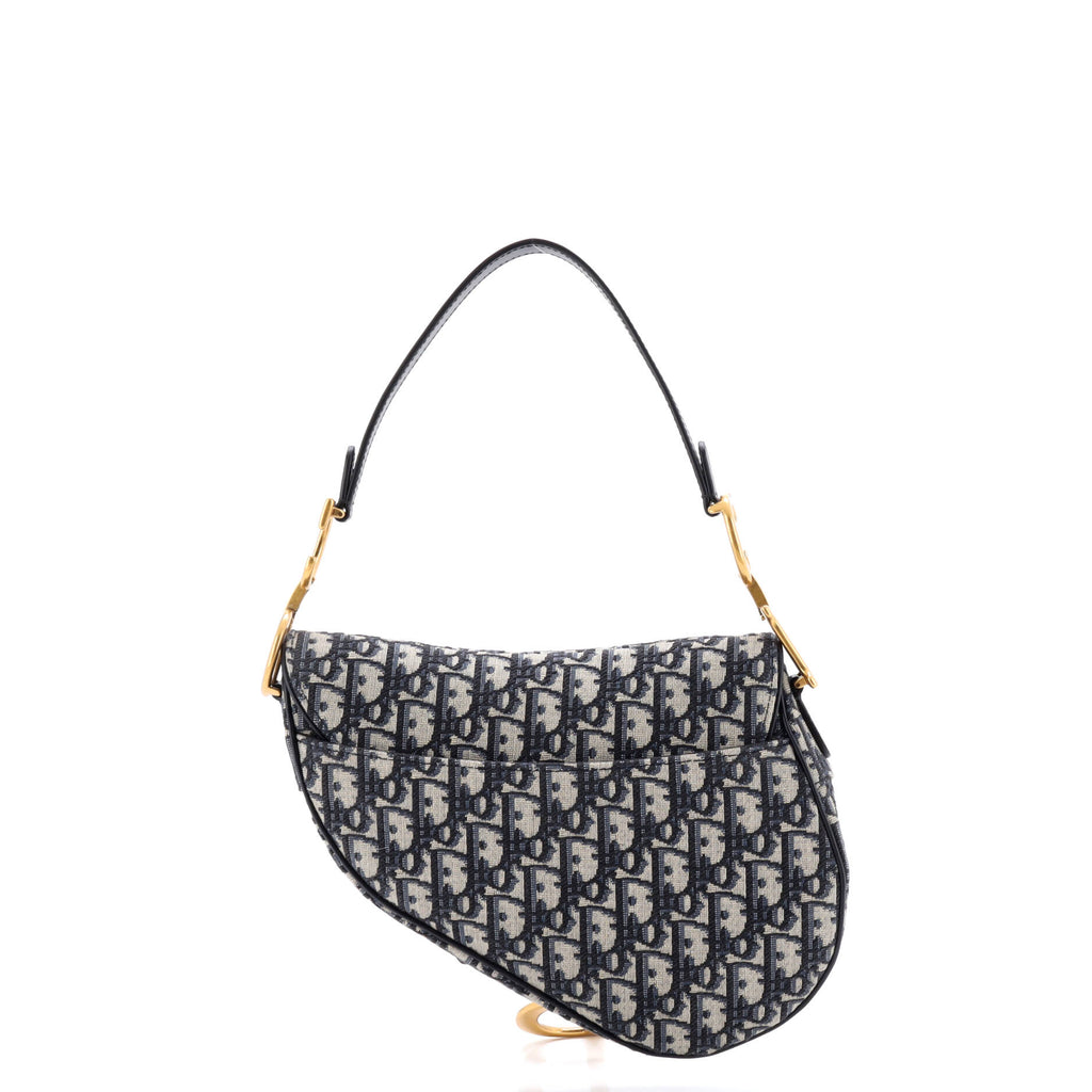 Saddle Handbag with Strap Oblique Canvas Medium