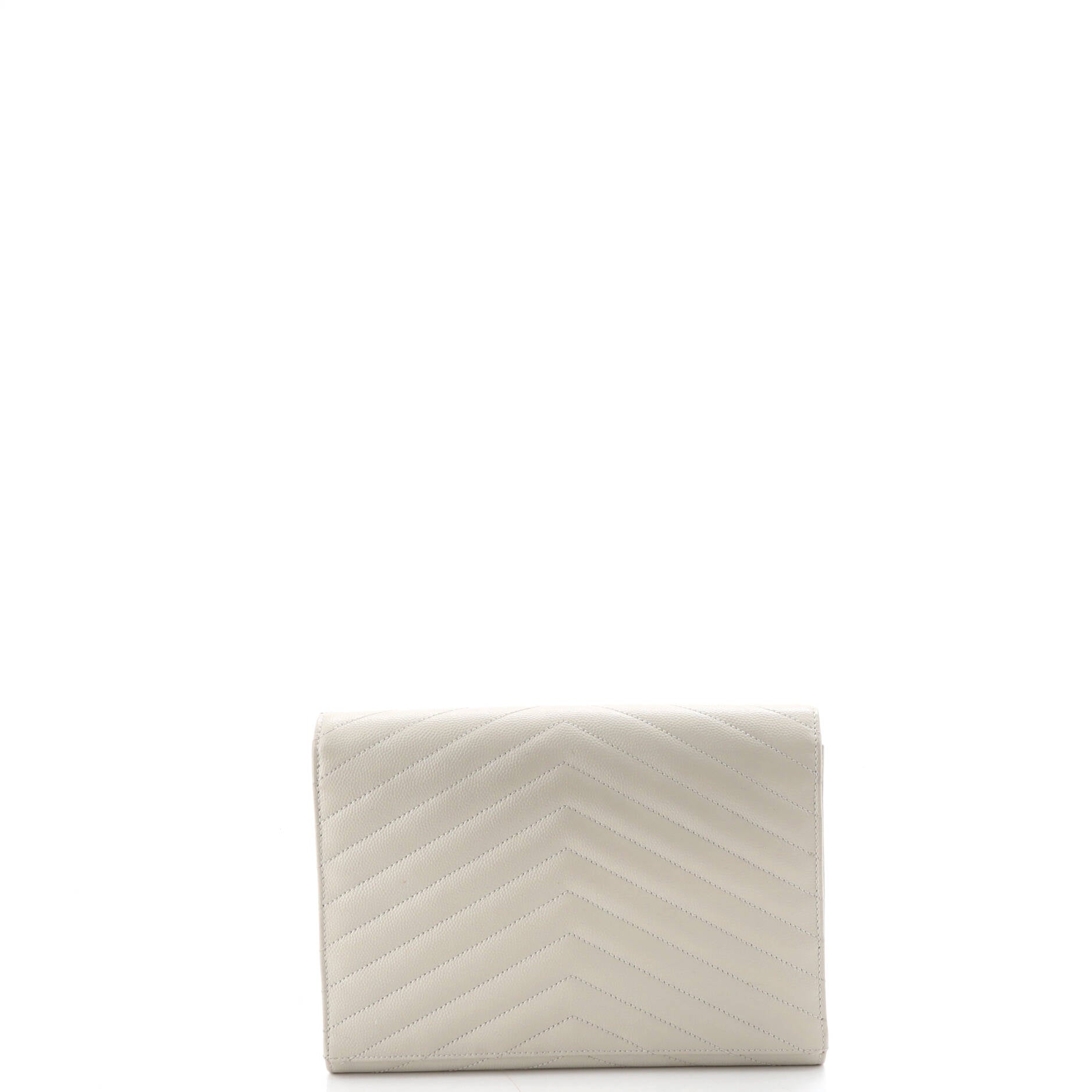 Classic Monogram Envelope Wristlet Clutch Matelasse Chevron Leather