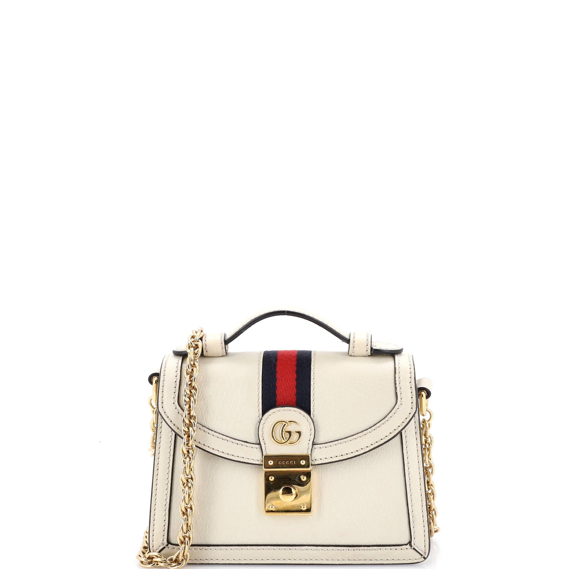 Ophidia Flap Top Handle Bag Leather Mini