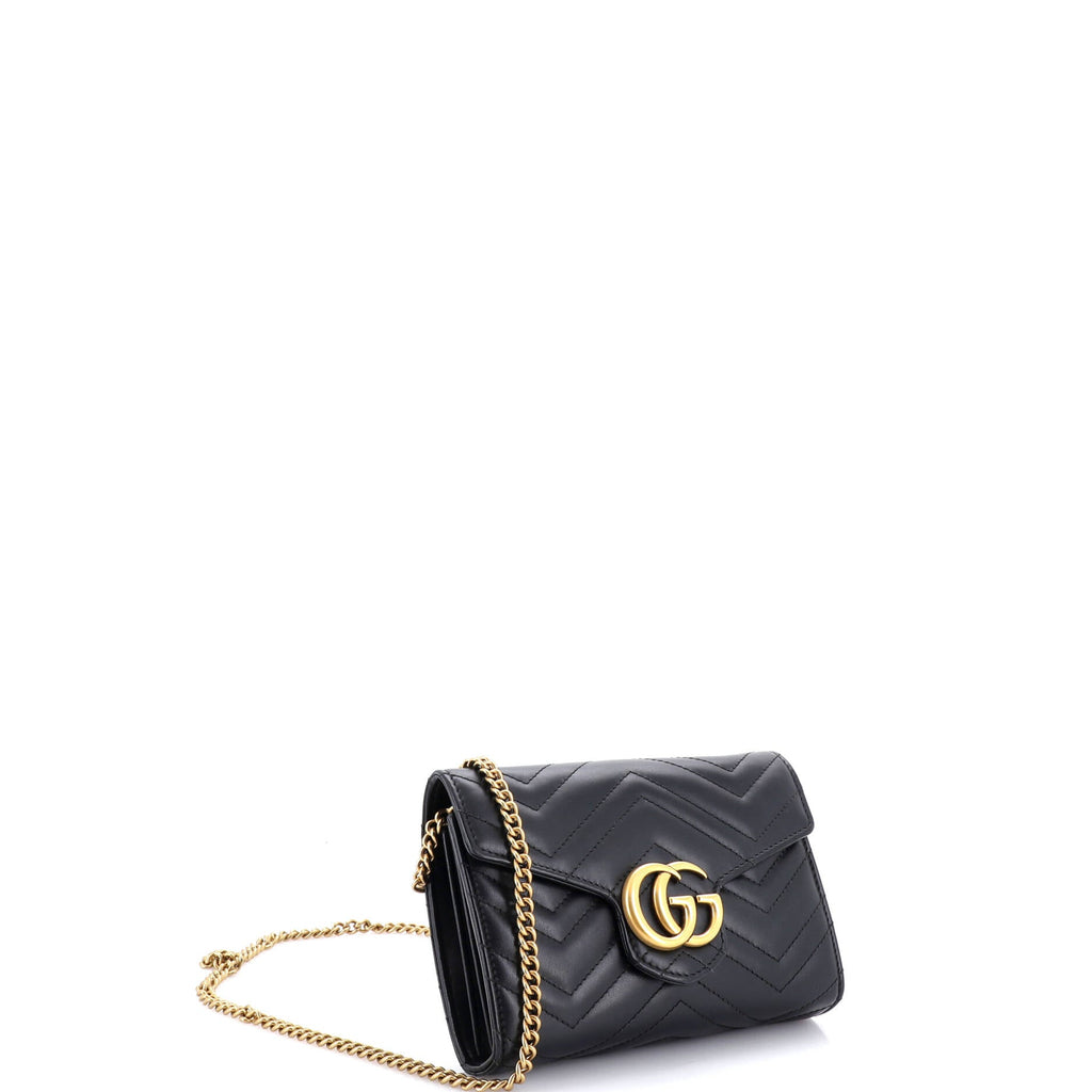 GG Marmont Chain Wallet Matelasse Leather Mini