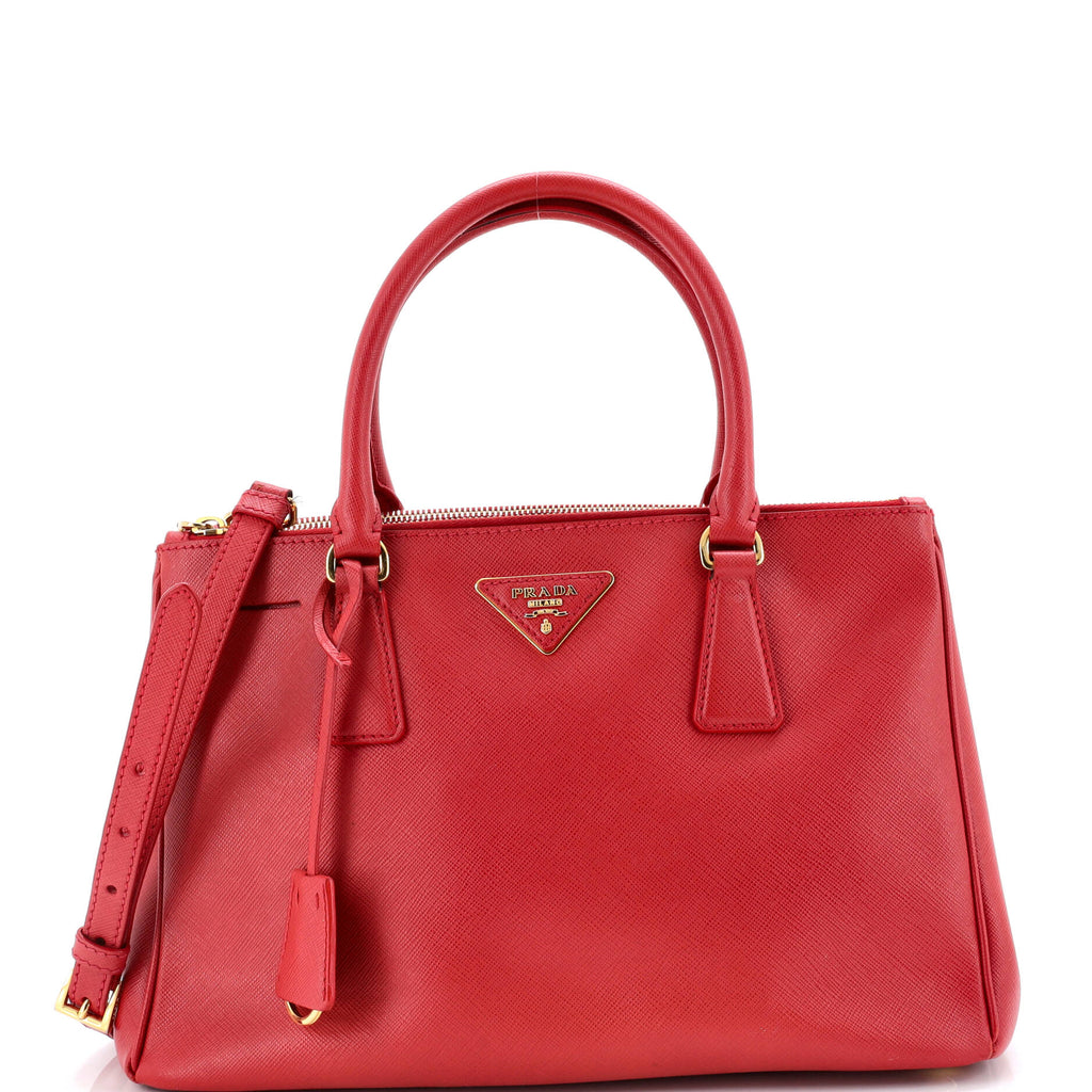 Double Zip Lux Tote Saffiano Leather Medium