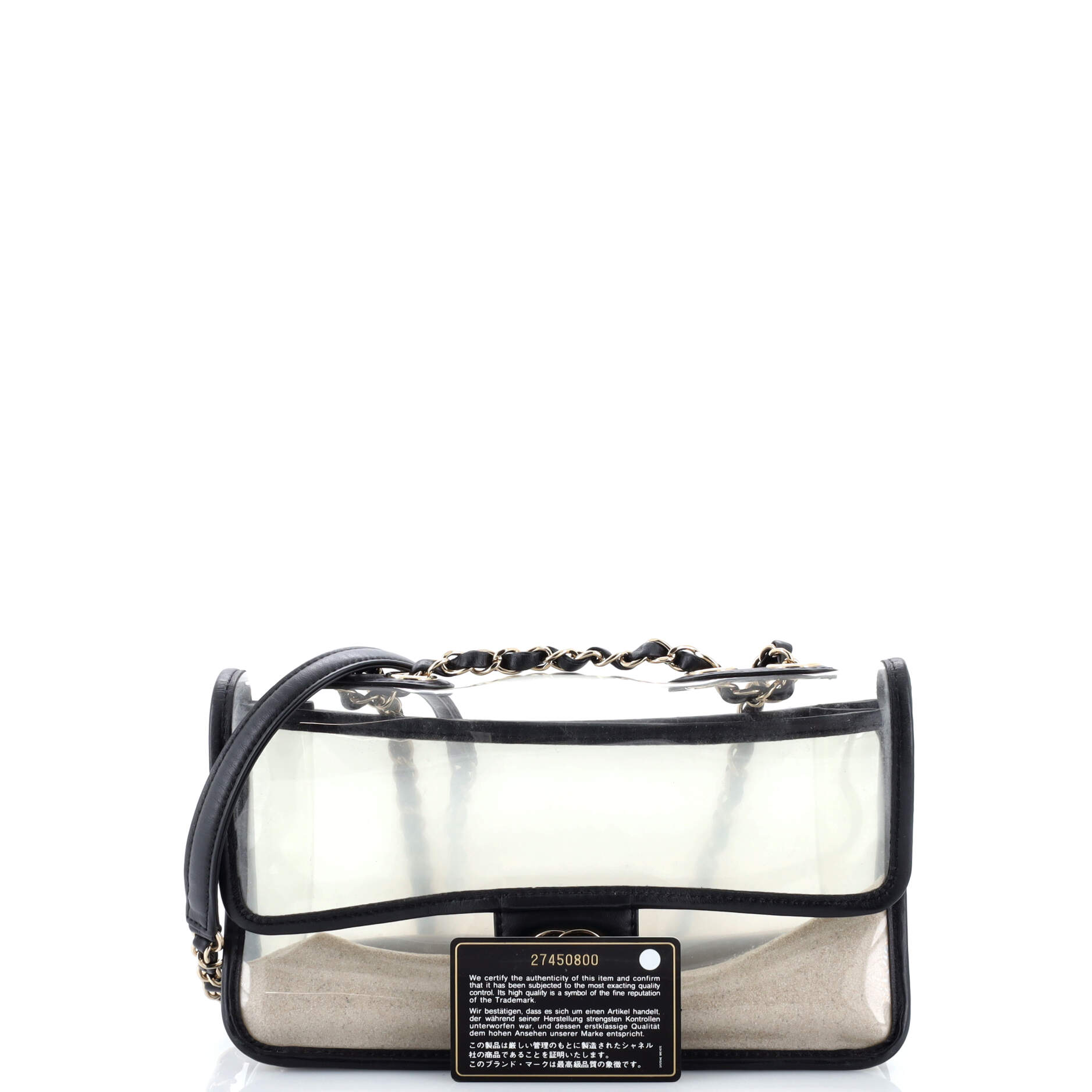 Sand By The Sea Flap Bag PVC with Lambskin Medium