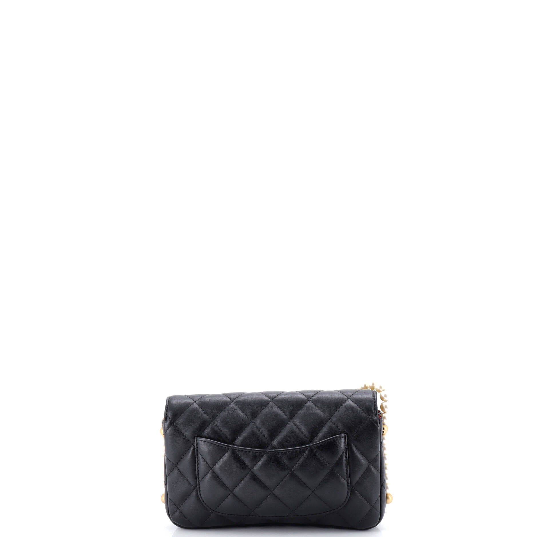 About Pearls Wallet on Chain Quilted Calfskin