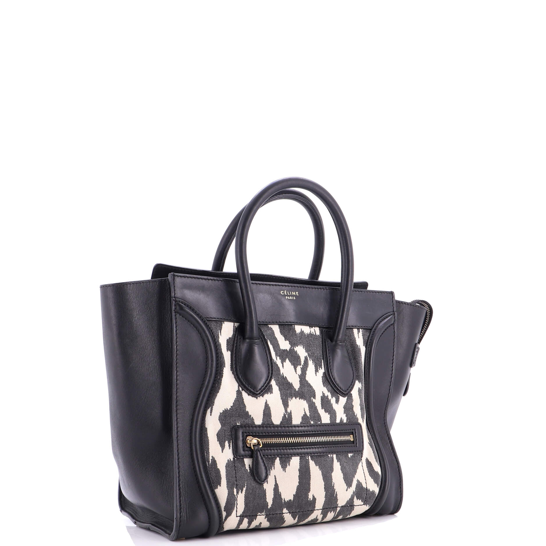 Luggage Bag Printed Canvas and Leather Mini