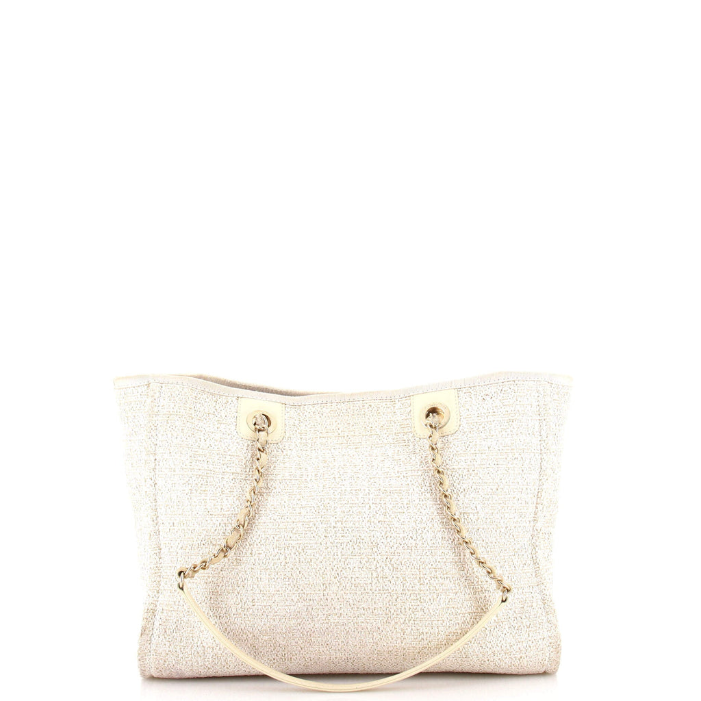 Deauville Tote Raffia with Glitter Detail Small