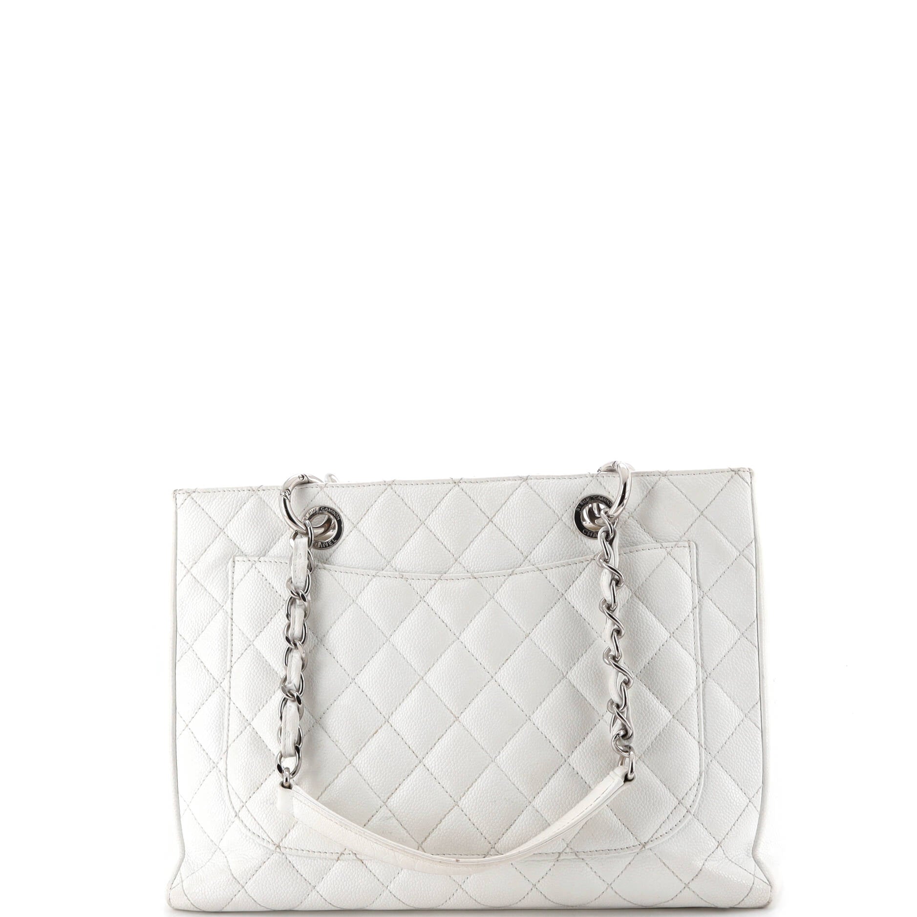 Grand Shopping Tote Quilted Caviar