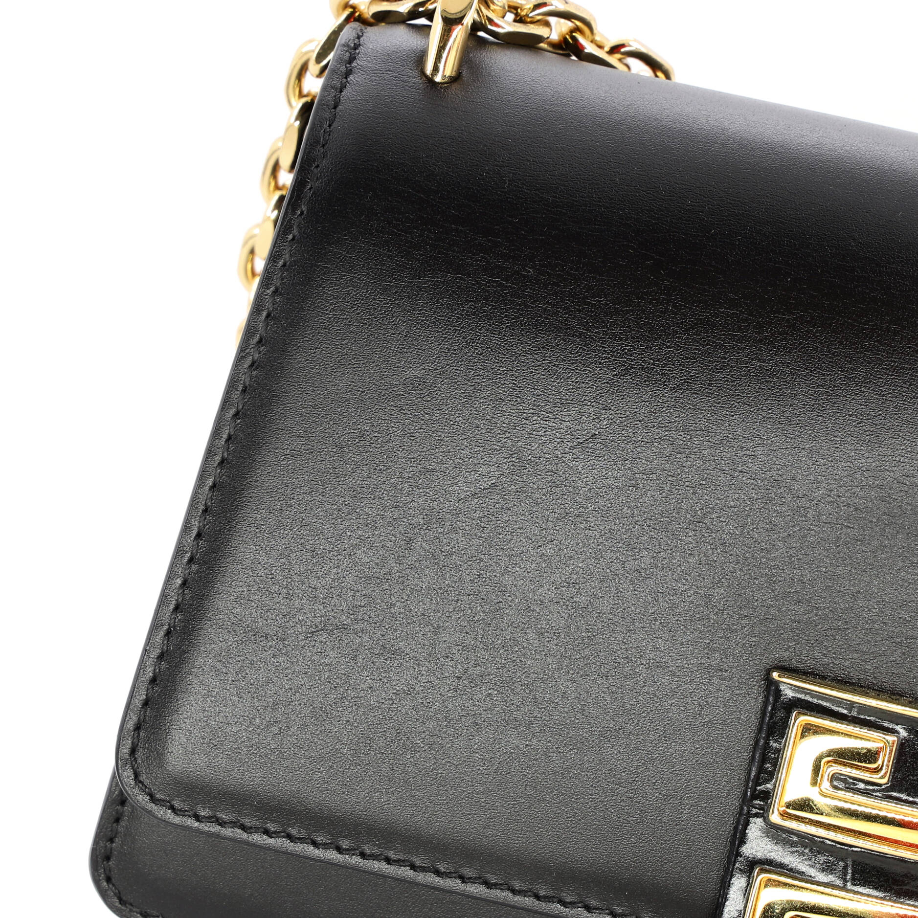 4G Cube Chain Top Handle Bag Leather Small