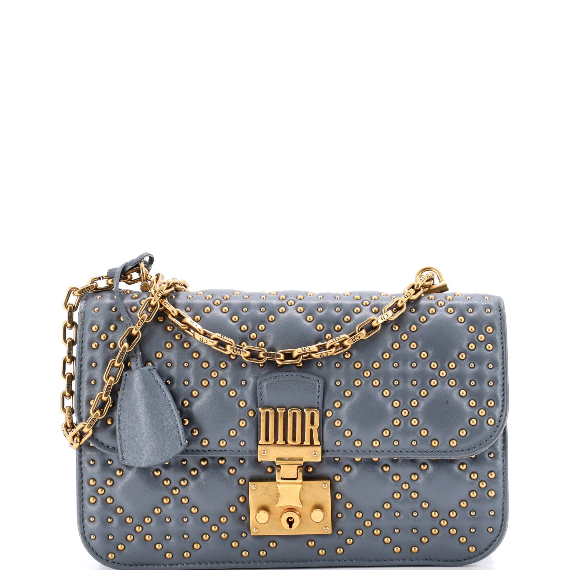 Dioraddict Flap Bag Cannage Studded Lambskin Medium