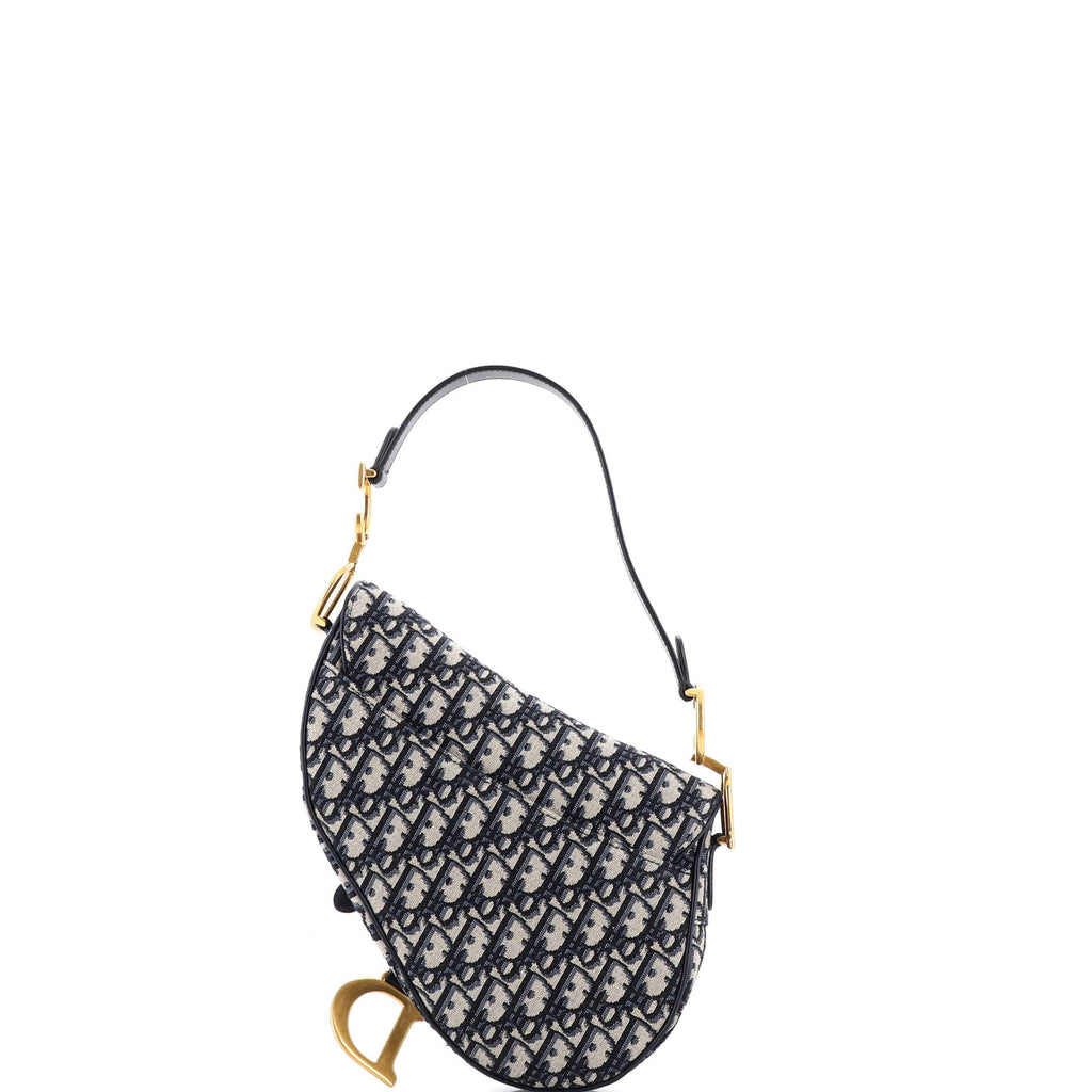 Saddle Handbag with Strap Oblique Canvas Medium