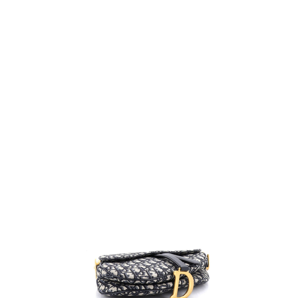 Saddle Handbag with Strap Oblique Canvas Medium