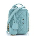 Filigree Vertical Vanity Case Quilted Caviar
