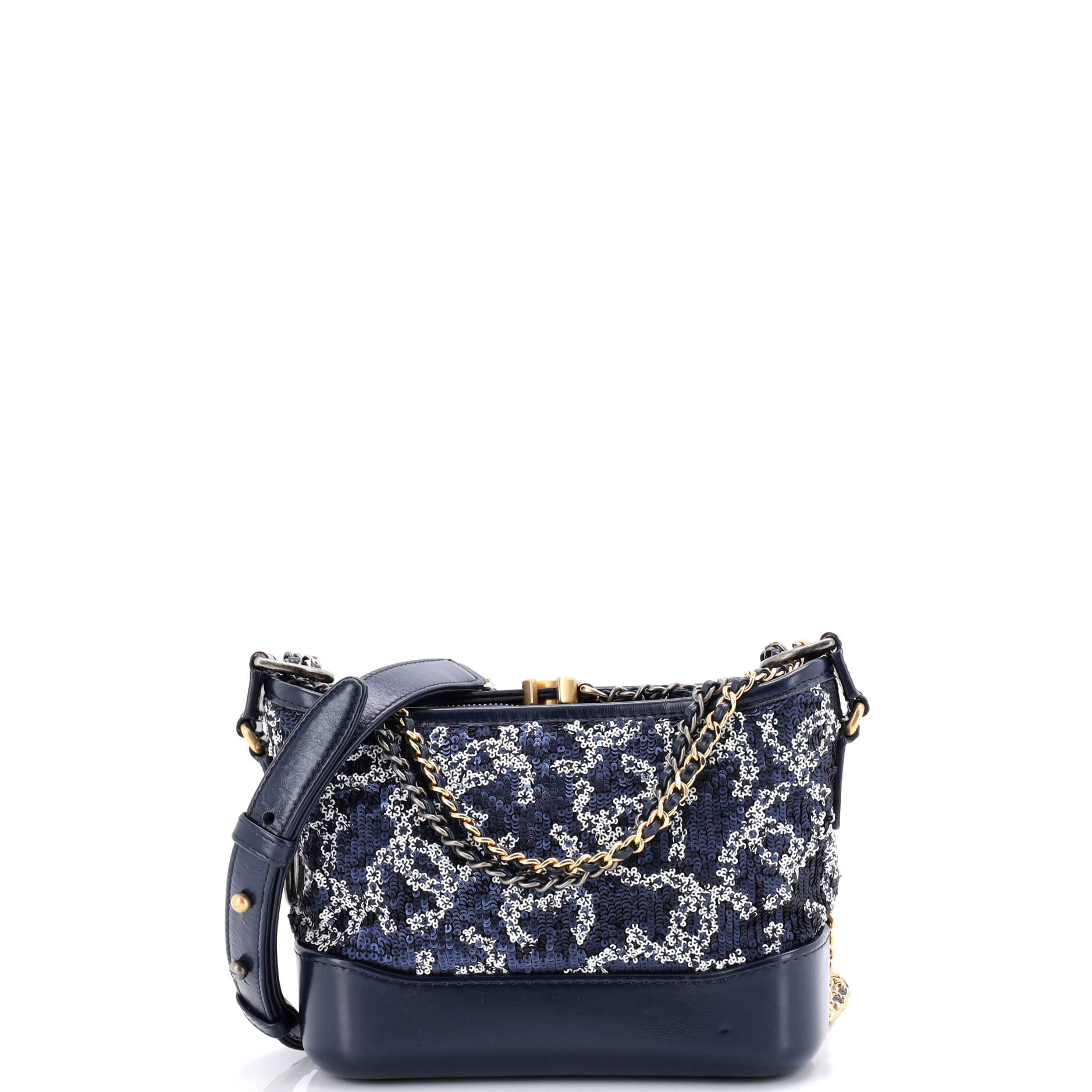 Gabrielle Hobo Logo Motif Sequins Small