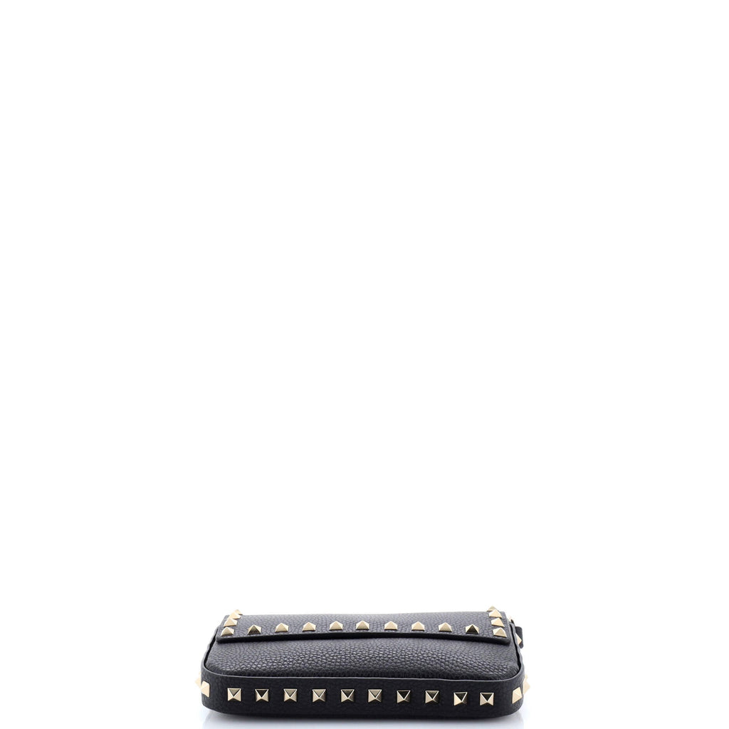 Rockstud Top Handle Crossbody Pouch Leather Mini