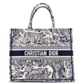 Book Tote Embroidered Canvas Large