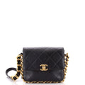 Framing Chain Flap Bag Quilted Calfskin Small