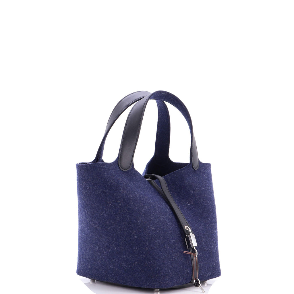 Picotin Lock Bag Felt with Leather MM