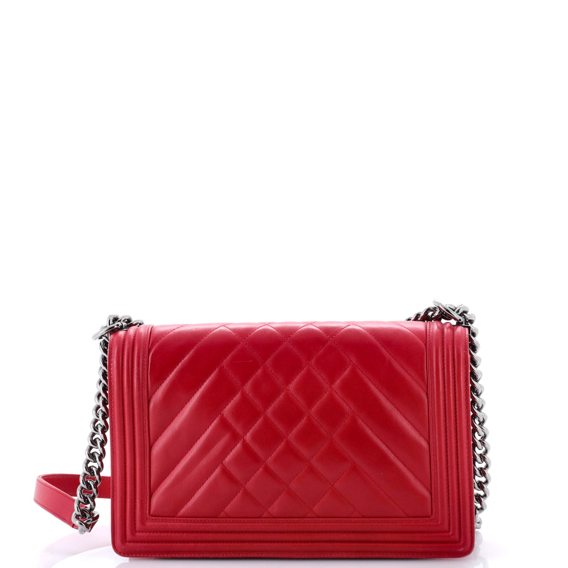 Boy Flap Bag Mixed Quilted Chevron Calfskin Old Medium