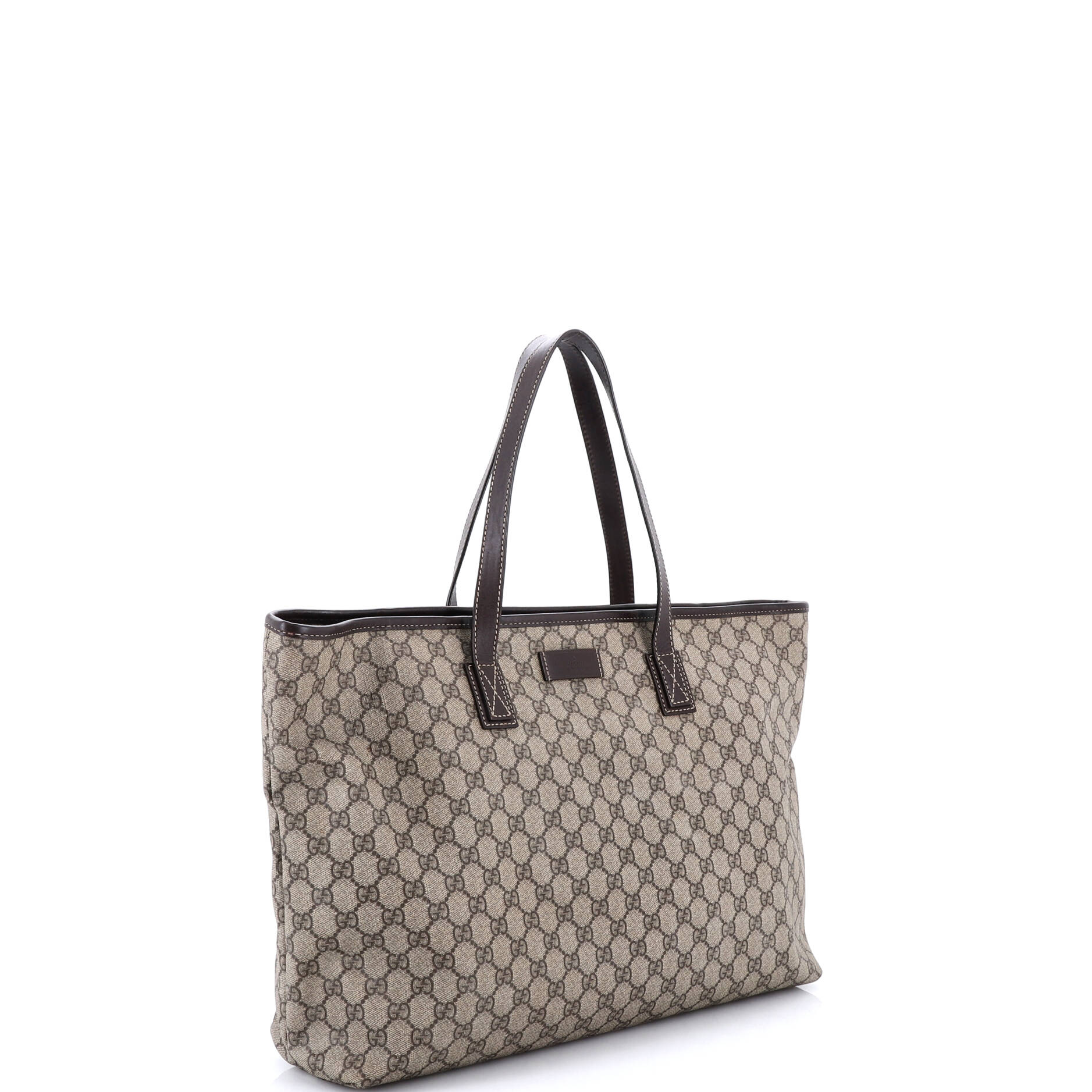Plus Tote GG Coated Canvas with Leather Large