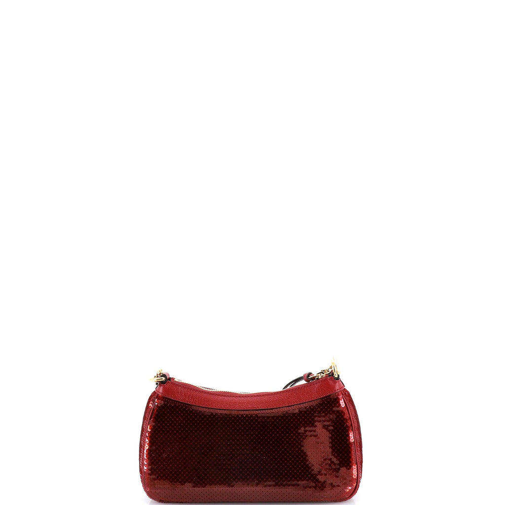 Strawberry Ophidia Shoulder Bag Sequins Small