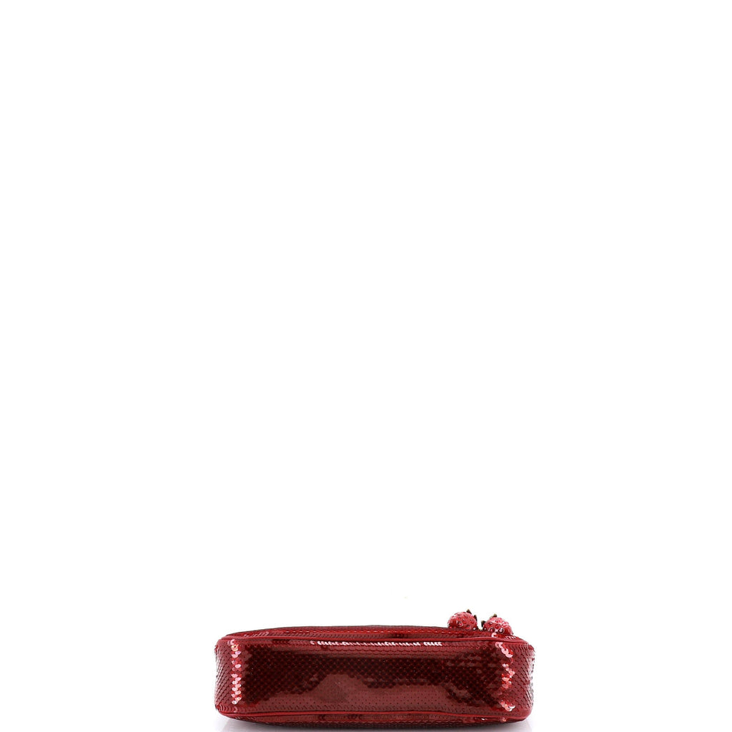 Strawberry Ophidia Shoulder Bag Sequins Small